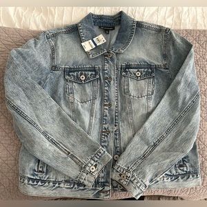 INC stonewashed vintage look Jean jacket